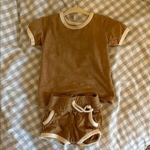 Childhoods clothing ringer tee and matching shorts